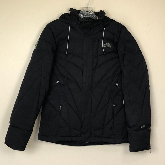 THE NORTH FACE Black Hooded Goose Down Snow Jacket - Picture 1 of 7